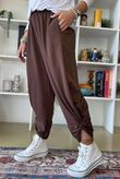 The Sunday Morning 7/8 Twist Pant Chocolate
